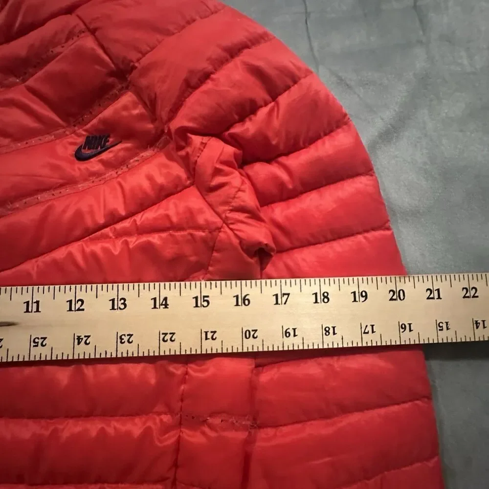 Nike Aeroloft 800 Summit Puffer Jacket Womens Small Goose Down Red Full Zip